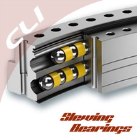 Thumb slewing bearings on web