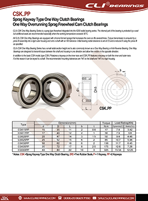 Original 9 one way clutch csk pp nw